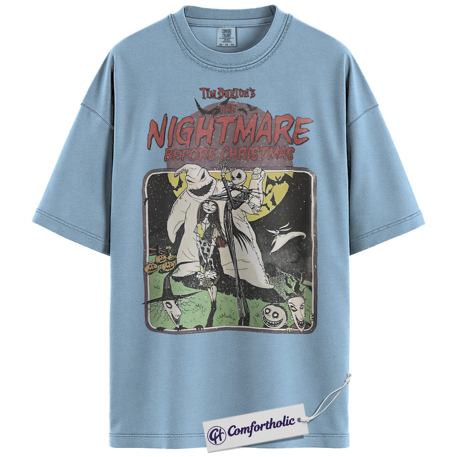 The Nightmare Before Christmas Shirt, Christmas T-Shirt, Animated Graphic Tee, Christmas Comfort Colors Shirt - Image 14