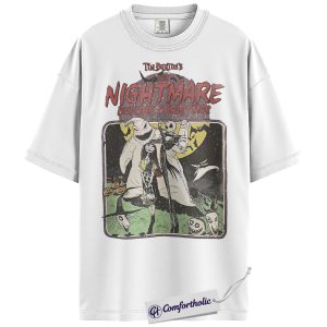 Alternative view of The Nightmare Before Christmas Shirt, Christmas T-Shirt, Animated Graphic Tee, Christmas Comfort Colors Shirt