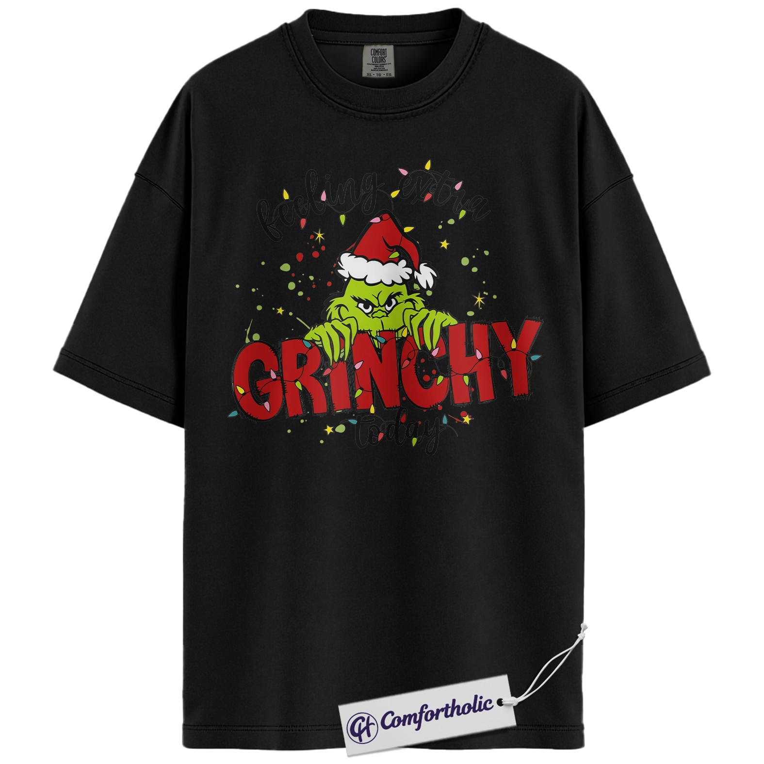 The Grinch Shirt, Christmas T-Shirt, Animated Graphic Tee, Christmas Comfort Colors Shirt - Image 3