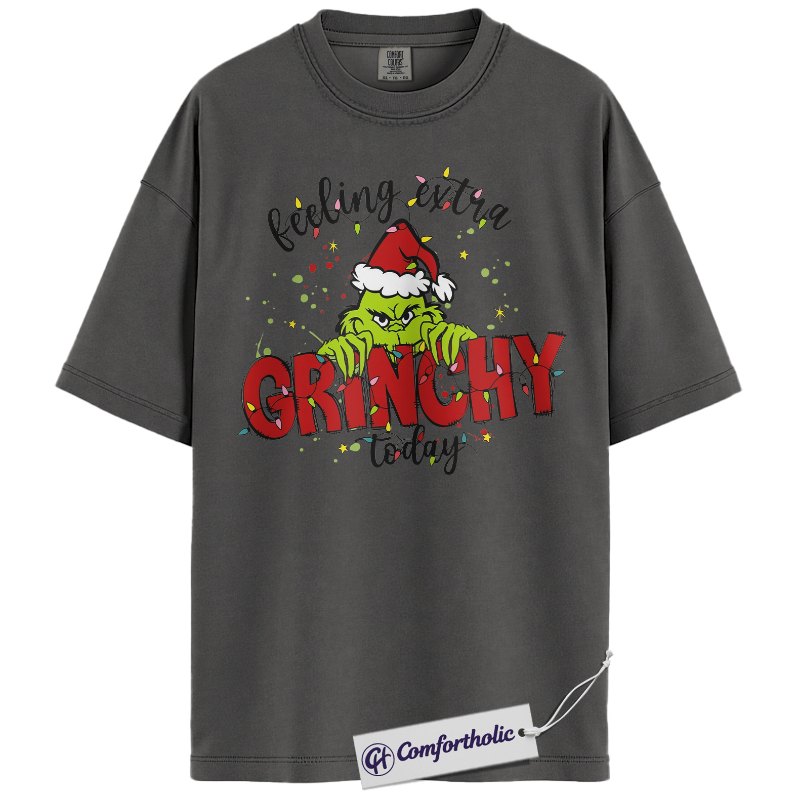 The Grinch Shirt, Christmas T-Shirt, Animated Graphic Tee, Christmas Comfort Colors Shirt - Image 4