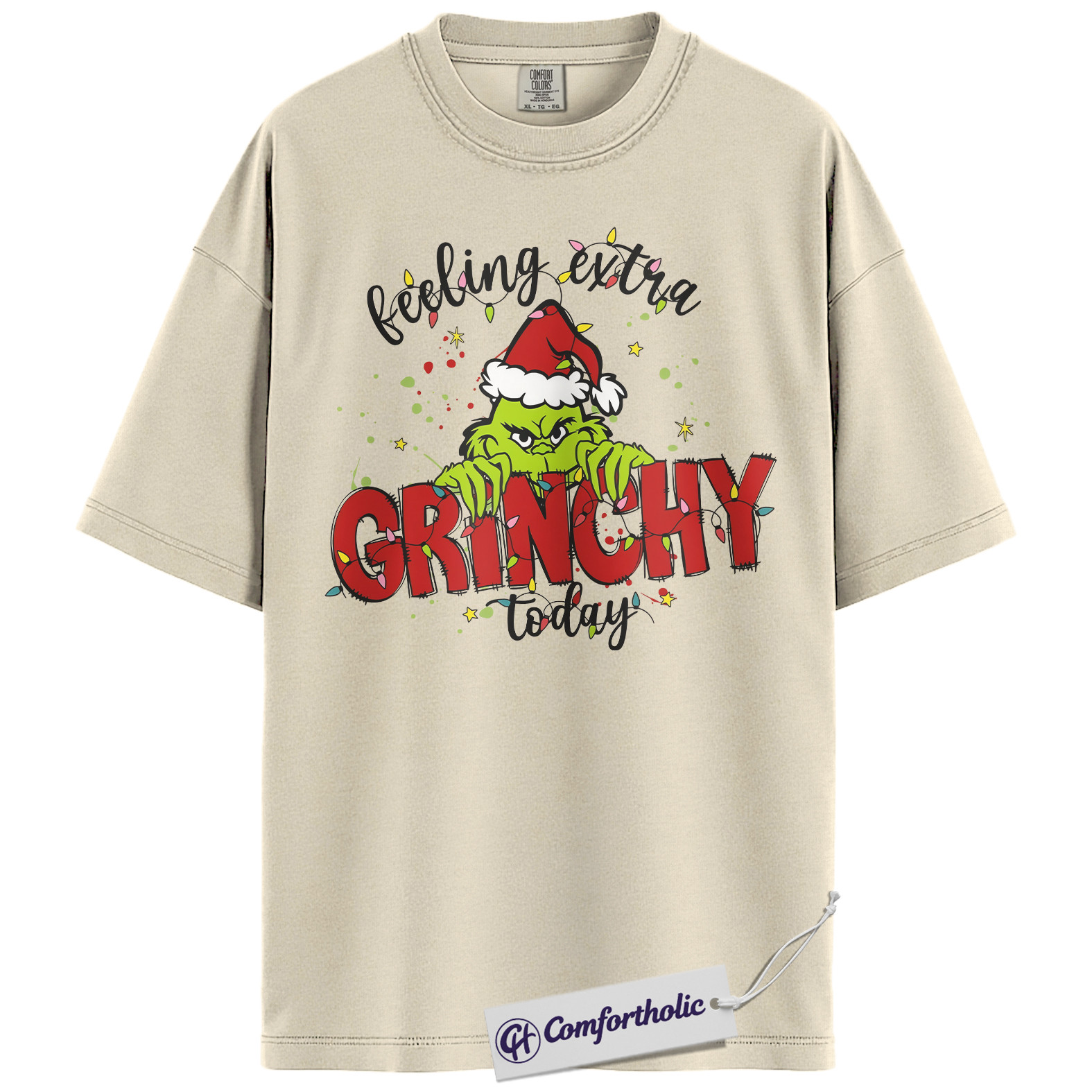 The Grinch Shirt, Christmas T-Shirt, Animated Graphic Tee, Christmas Comfort Colors Shirt - Image 5