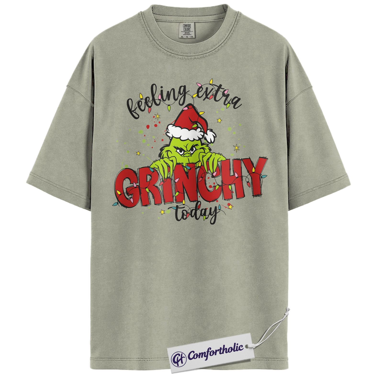 The Grinch Shirt, Christmas T-Shirt, Animated Graphic Tee, Christmas Comfort Colors Shirt - Image 7