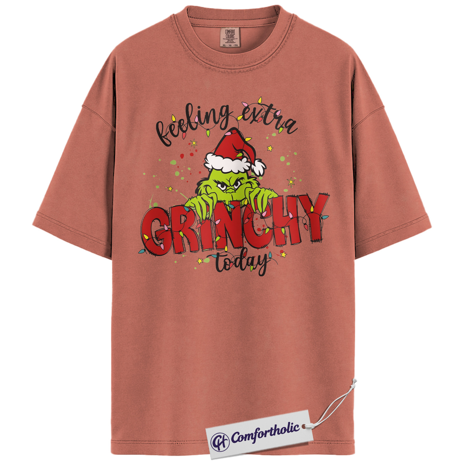 The Grinch Shirt, Christmas T-Shirt, Animated Graphic Tee, Christmas Comfort Colors Shirt - Image 8
