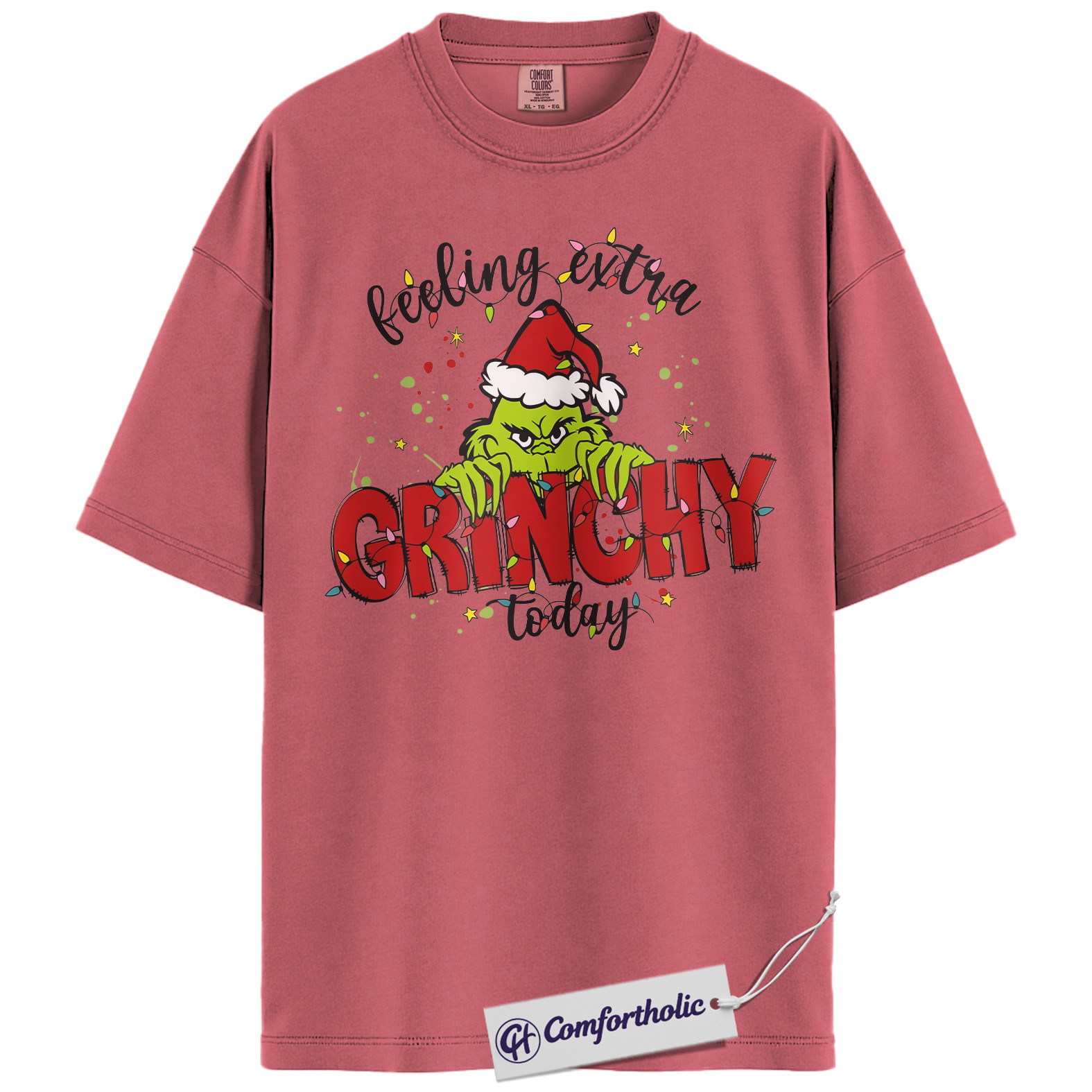 The Grinch Shirt, Christmas T-Shirt, Animated Graphic Tee, Christmas Comfort Colors Shirt - Image 10