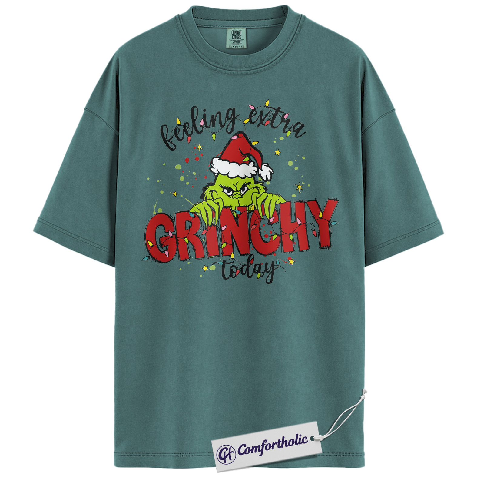 The Grinch Shirt, Christmas T-Shirt, Animated Graphic Tee, Christmas Comfort Colors Shirt - Image 12