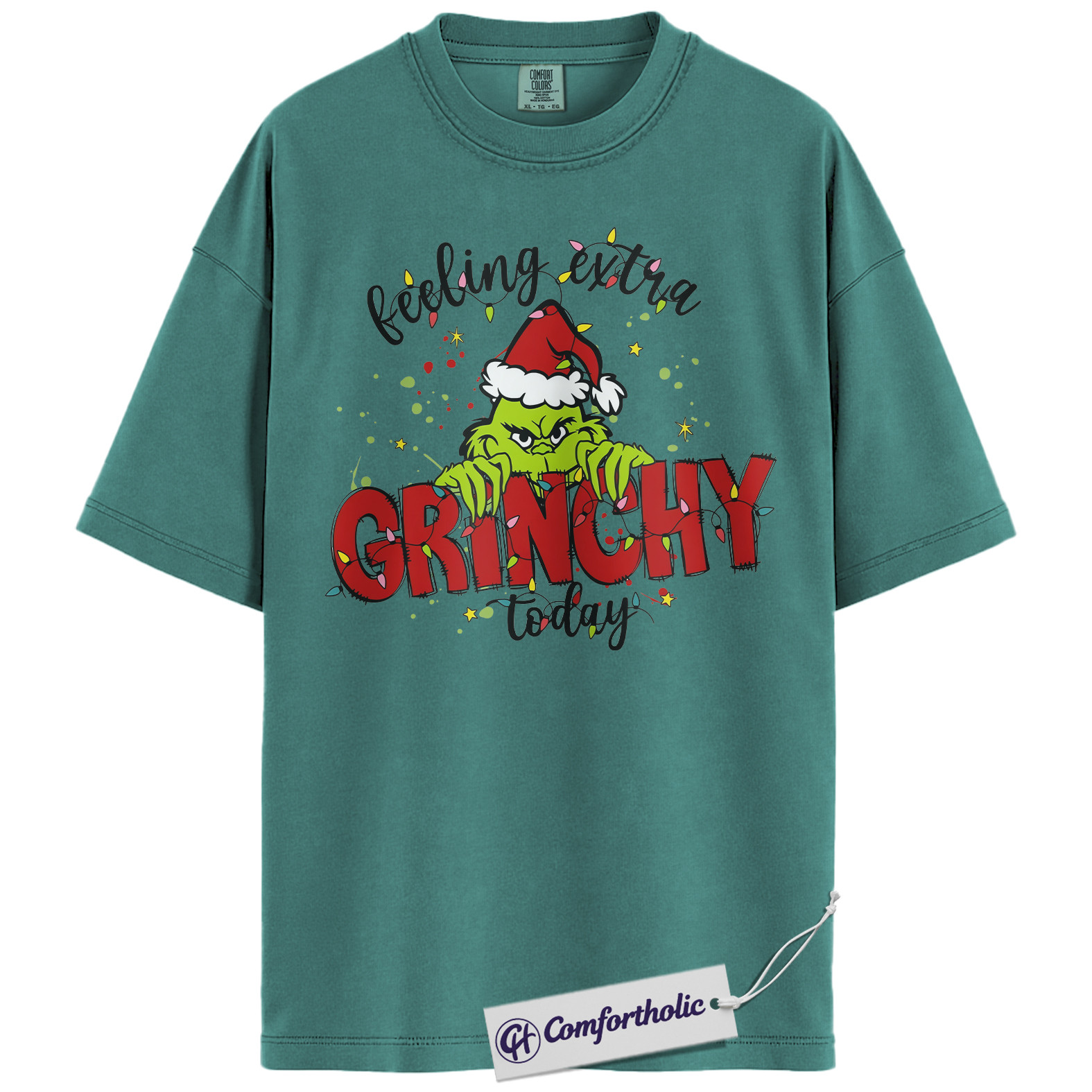 The Grinch Shirt, Christmas T-Shirt, Animated Graphic Tee, Christmas Comfort Colors Shirt - Image 14