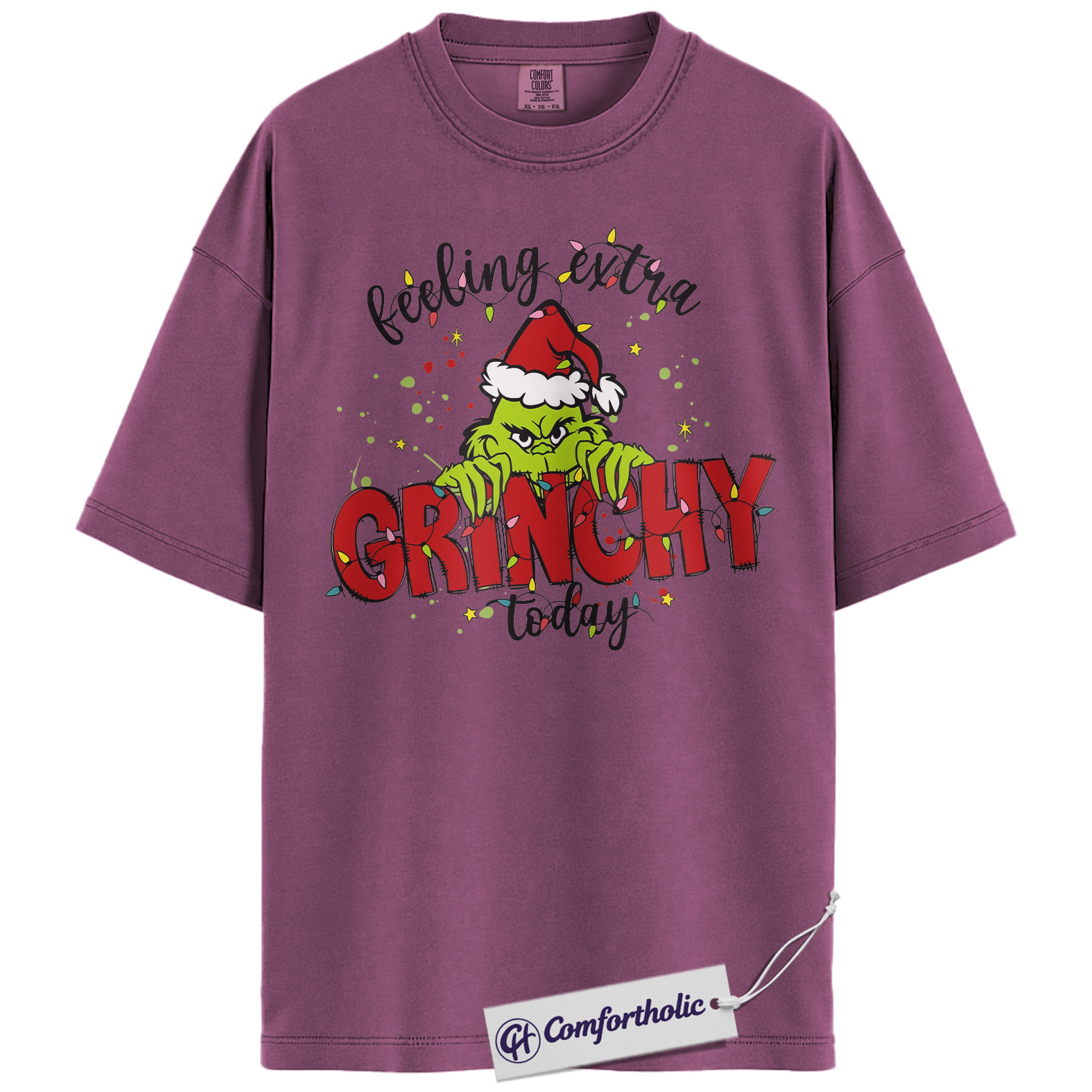 The Grinch Shirt, Christmas T-Shirt, Animated Graphic Tee, Christmas Comfort Colors Shirt - Image 16