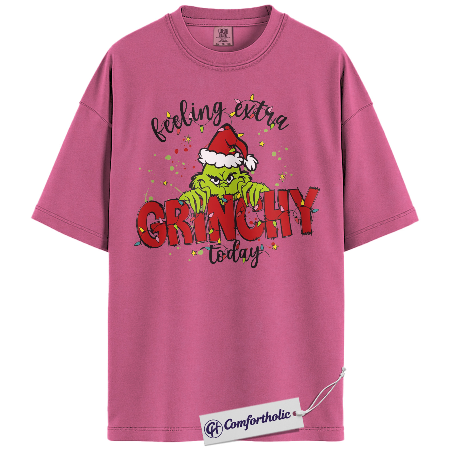 The Grinch Shirt, Christmas T-Shirt, Animated Graphic Tee, Christmas Comfort Colors Shirt - Image 17