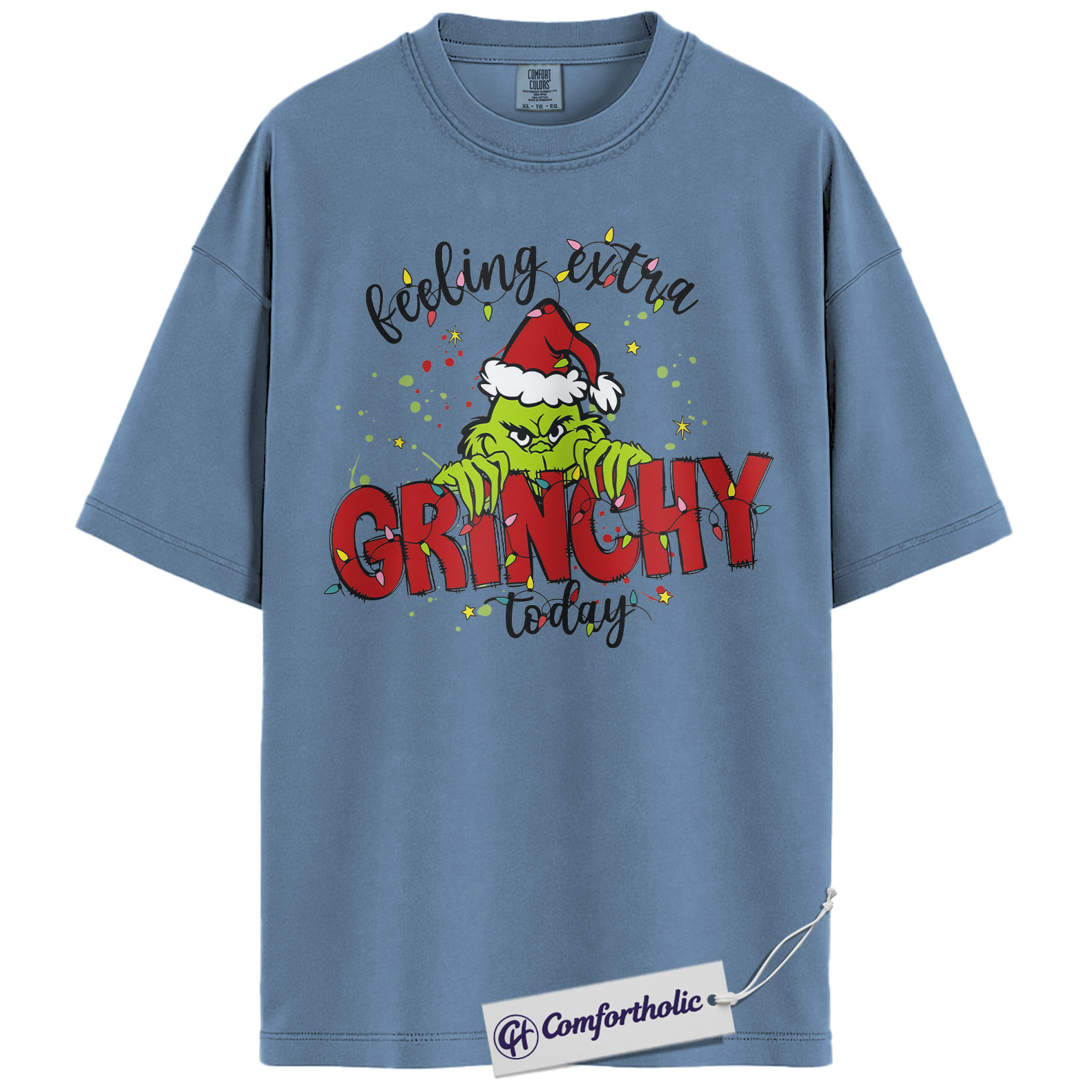The Grinch Shirt, Christmas T-Shirt, Animated Graphic Tee, Christmas Comfort Colors Shirt - Image 18