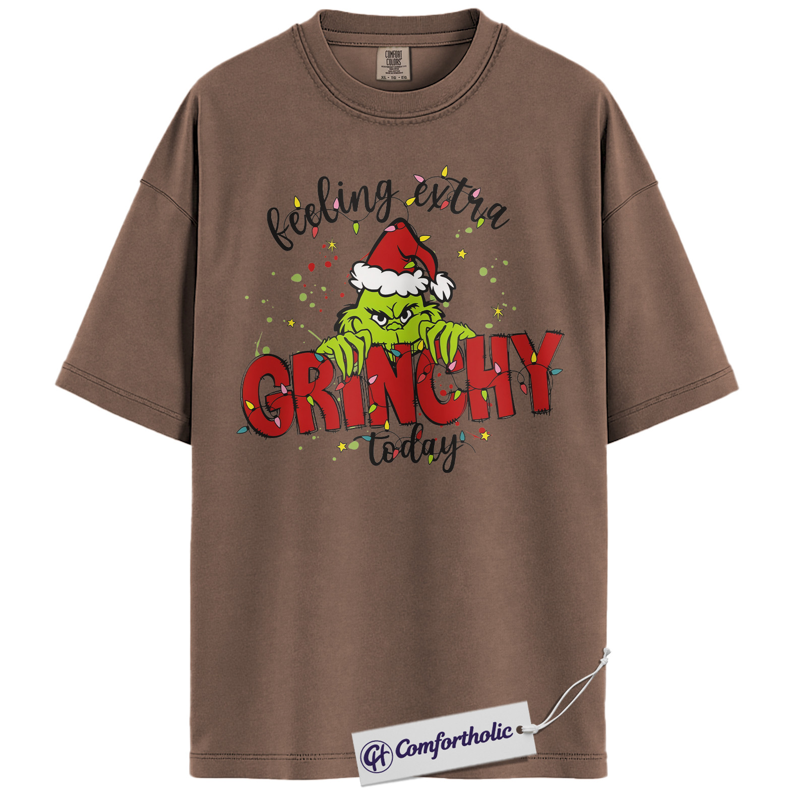 The Grinch Shirt, Christmas T-Shirt, Animated Graphic Tee, Christmas Comfort Colors Shirt - Image 19