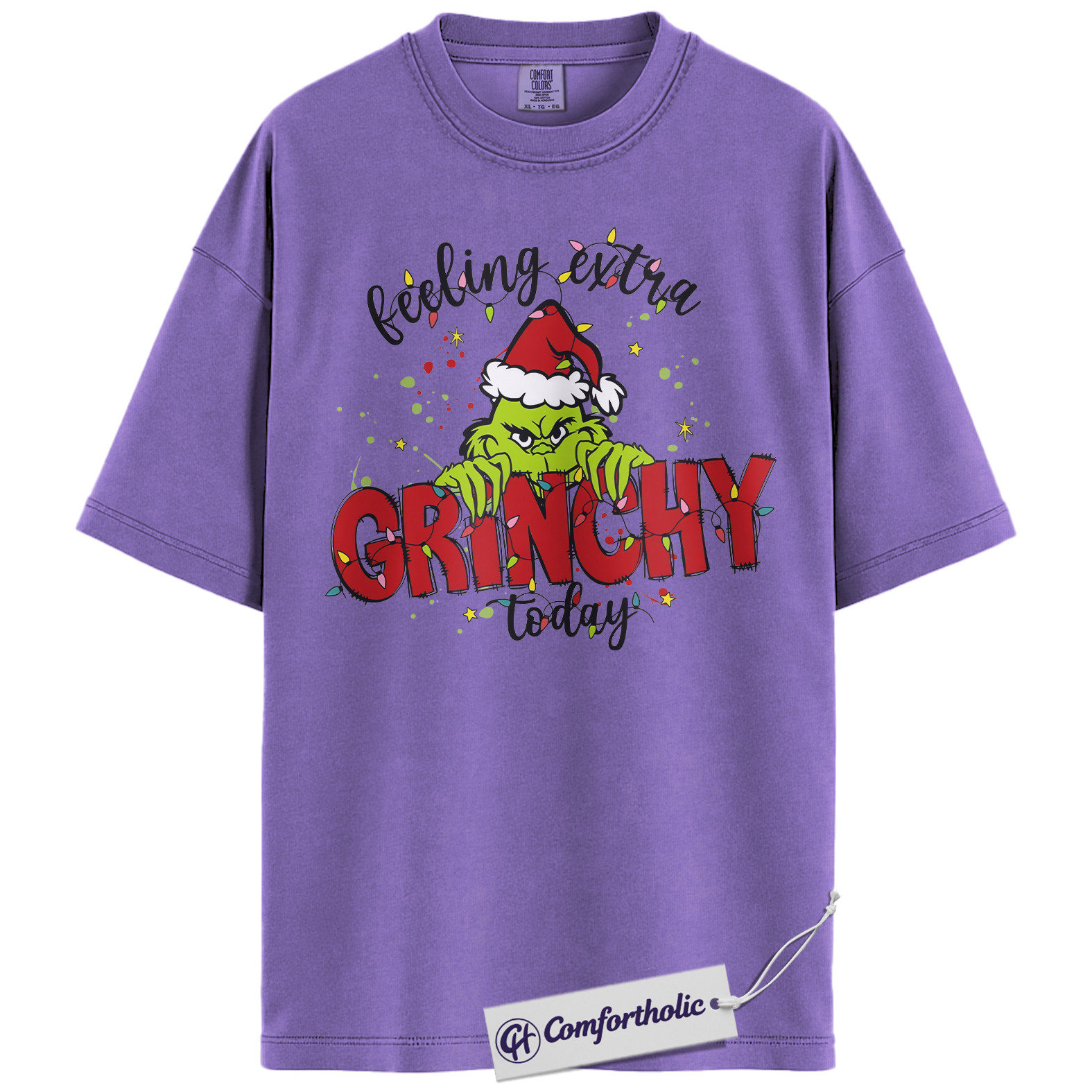 The Grinch Shirt, Christmas T-Shirt, Animated Graphic Tee, Christmas Comfort Colors Shirt - Image 20