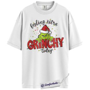 Alternative view of The Grinch Shirt, Christmas T-Shirt, Animated Graphic Tee, Christmas Comfort Colors Shirt