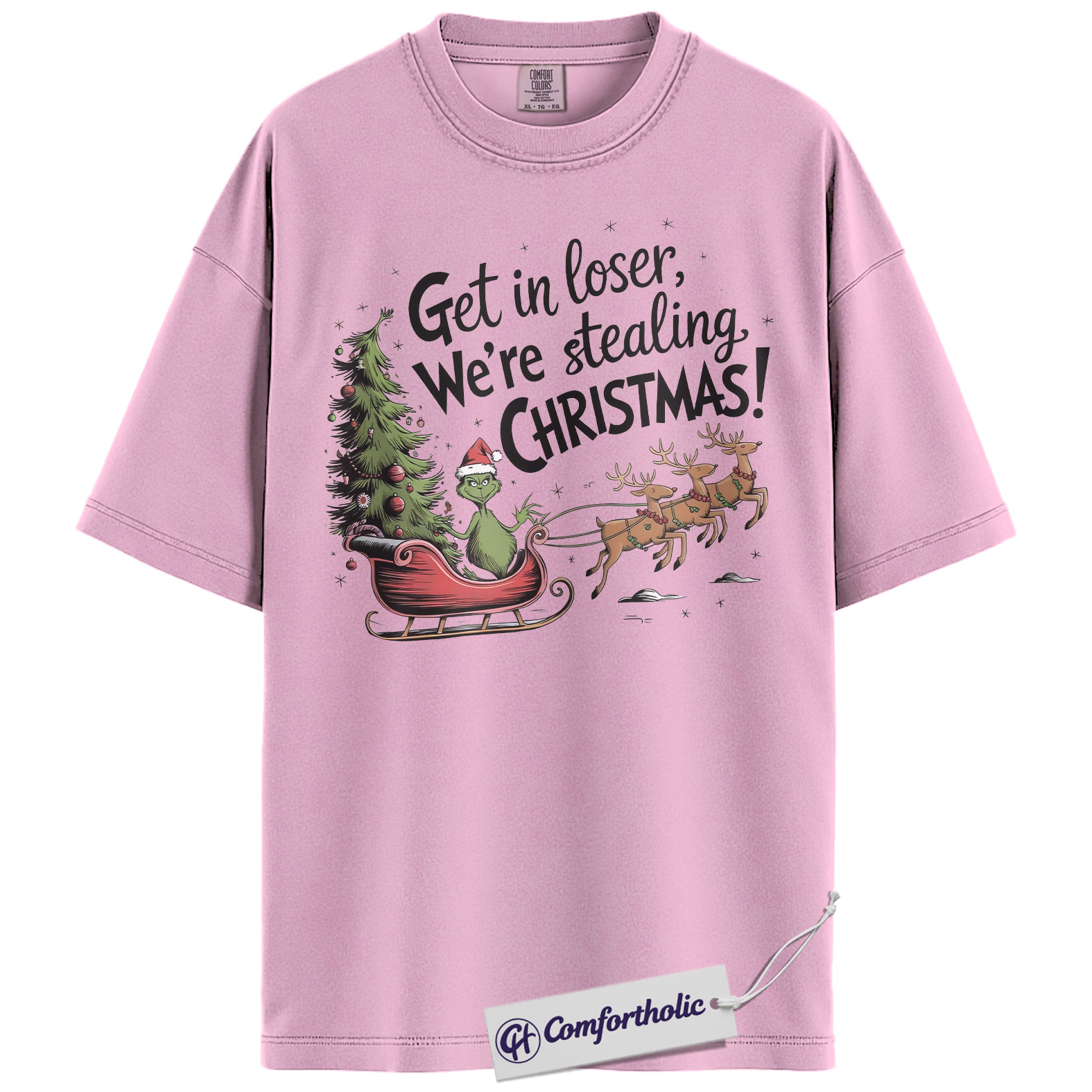 The Grinch Shirt, Christmas T-Shirt, Animated Graphic Tee, Christmas Comfort Colors Shirt - Image 8