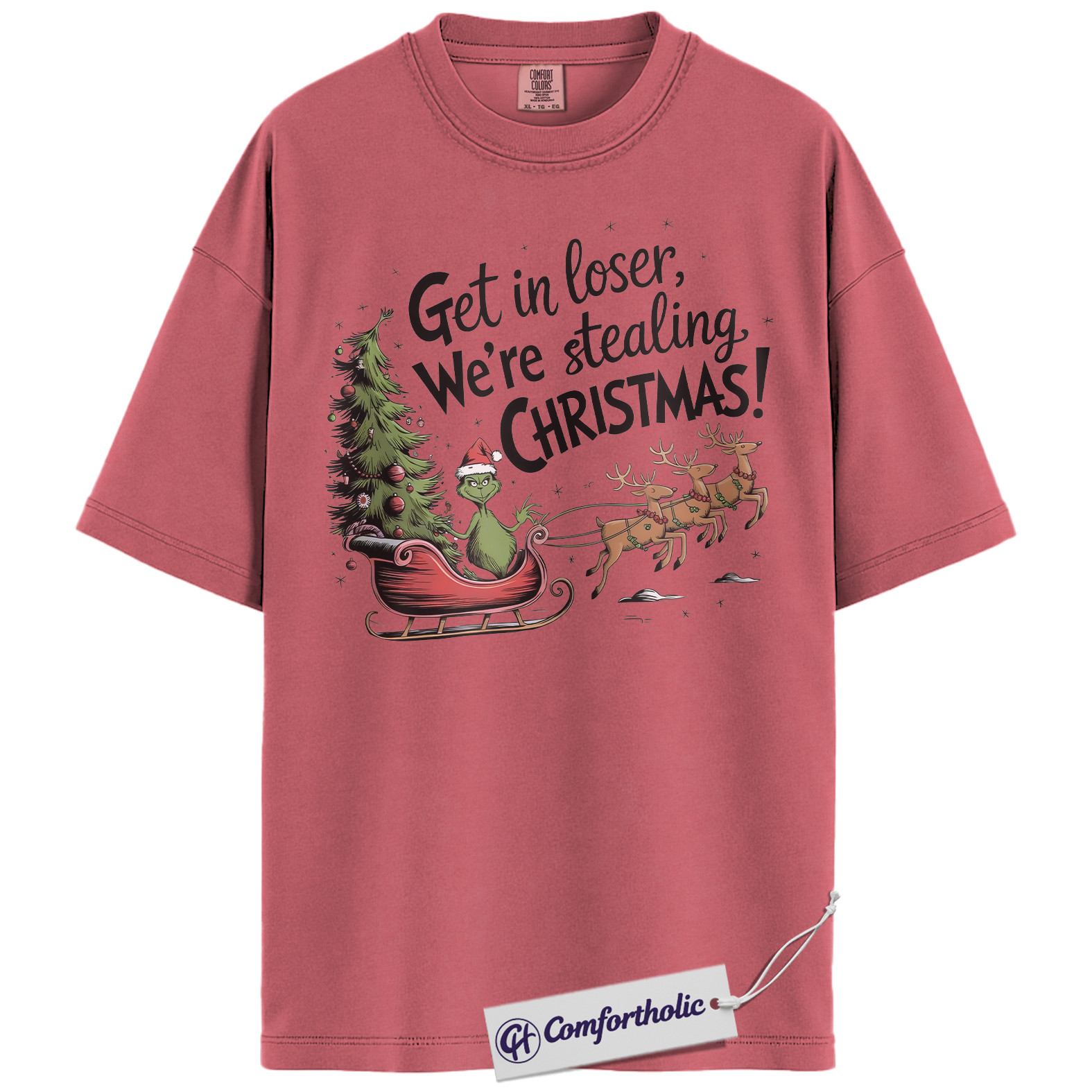 The Grinch Shirt, Christmas T-Shirt, Animated Graphic Tee, Christmas Comfort Colors Shirt - Image 9
