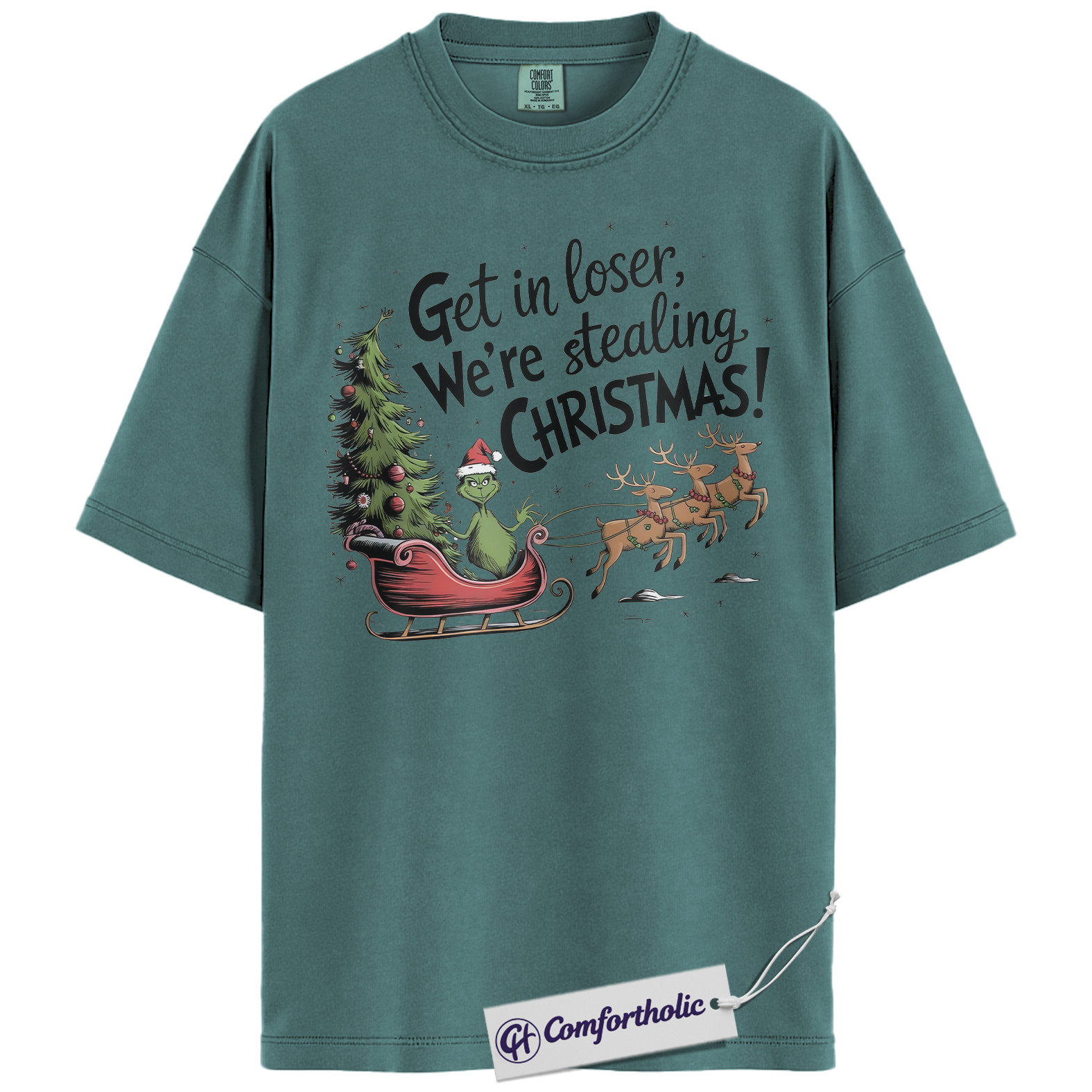 The Grinch Shirt, Christmas T-Shirt, Animated Graphic Tee, Christmas Comfort Colors Shirt - Image 11