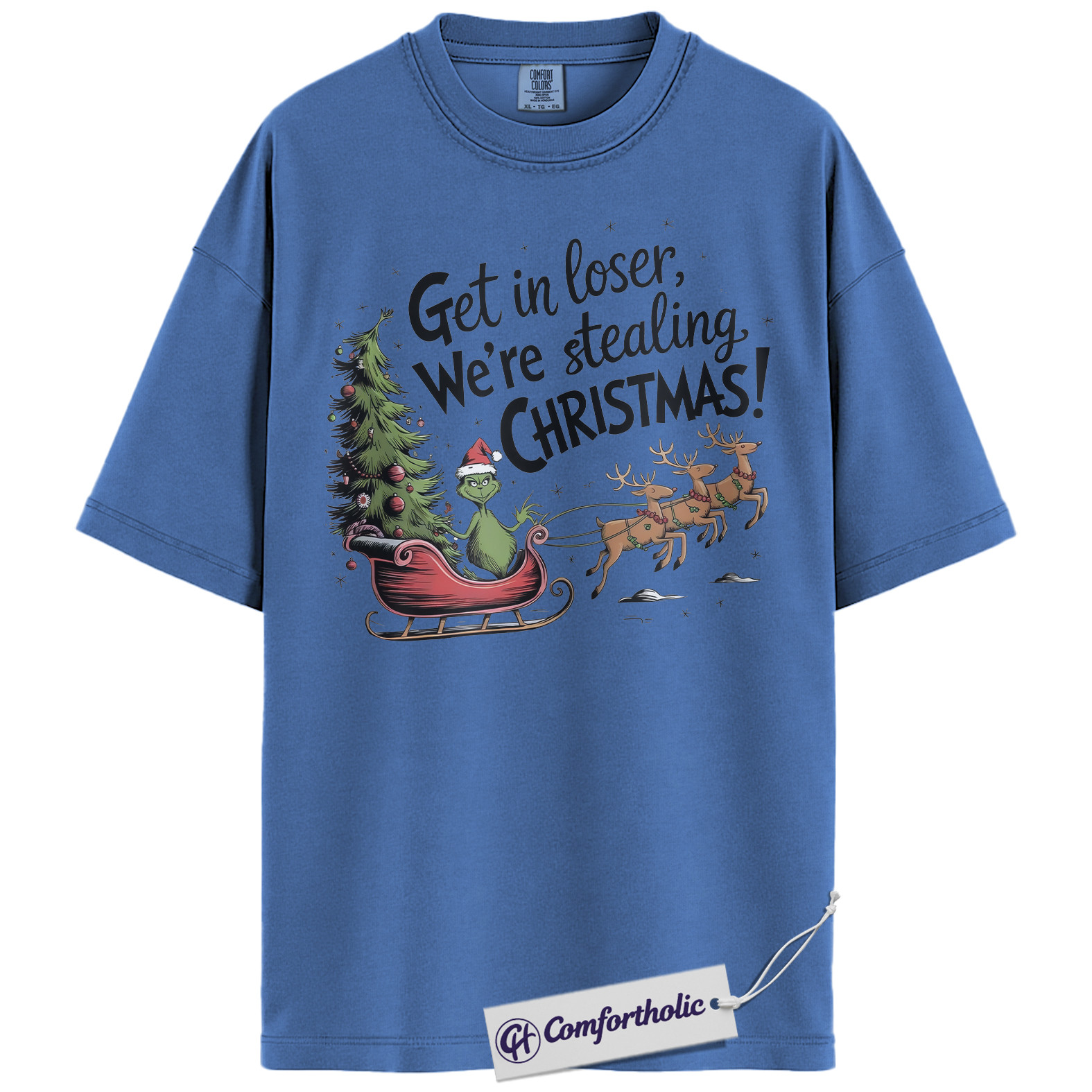 The Grinch Shirt, Christmas T-Shirt, Animated Graphic Tee, Christmas Comfort Colors Shirt - Image 12