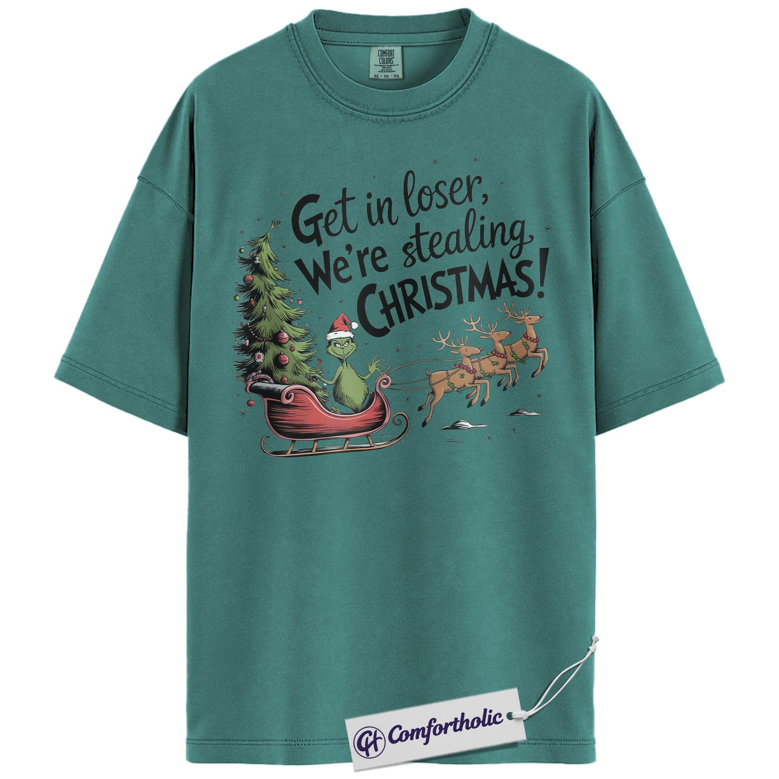 The Grinch Shirt, Christmas T-Shirt, Animated Graphic Tee, Christmas Comfort Colors Shirt - Image 13
