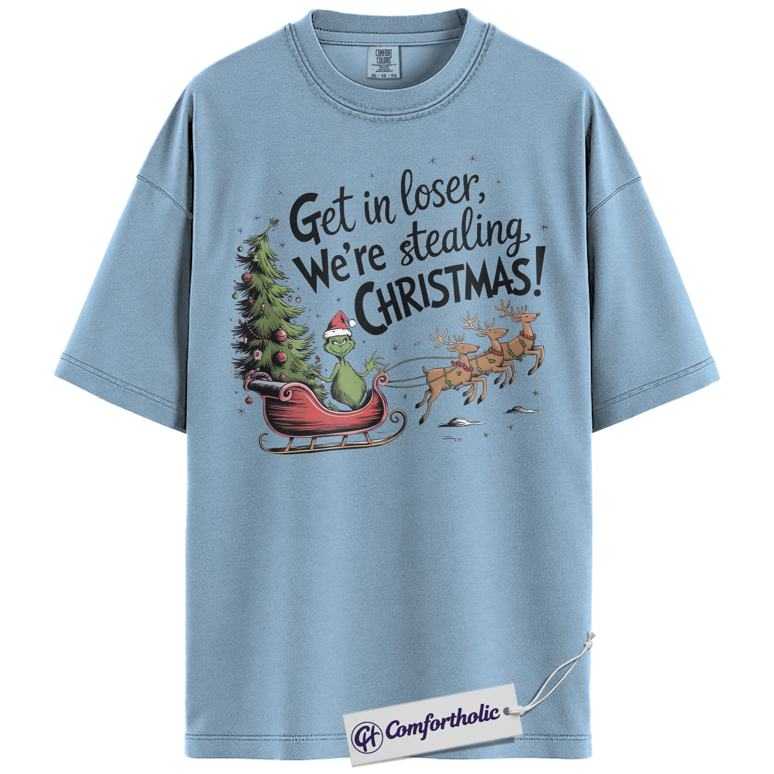 The Grinch Shirt, Christmas T-Shirt, Animated Graphic Tee, Christmas Comfort Colors Shirt - Image 14