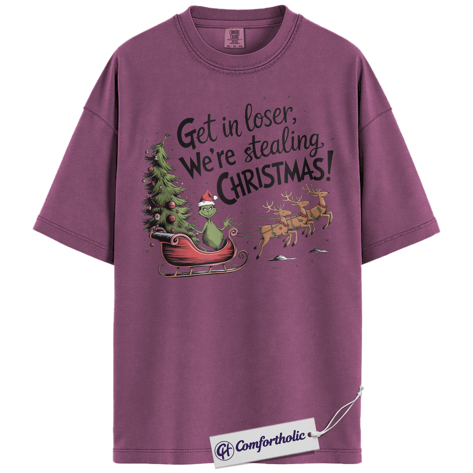 The Grinch Shirt, Christmas T-Shirt, Animated Graphic Tee, Christmas Comfort Colors Shirt