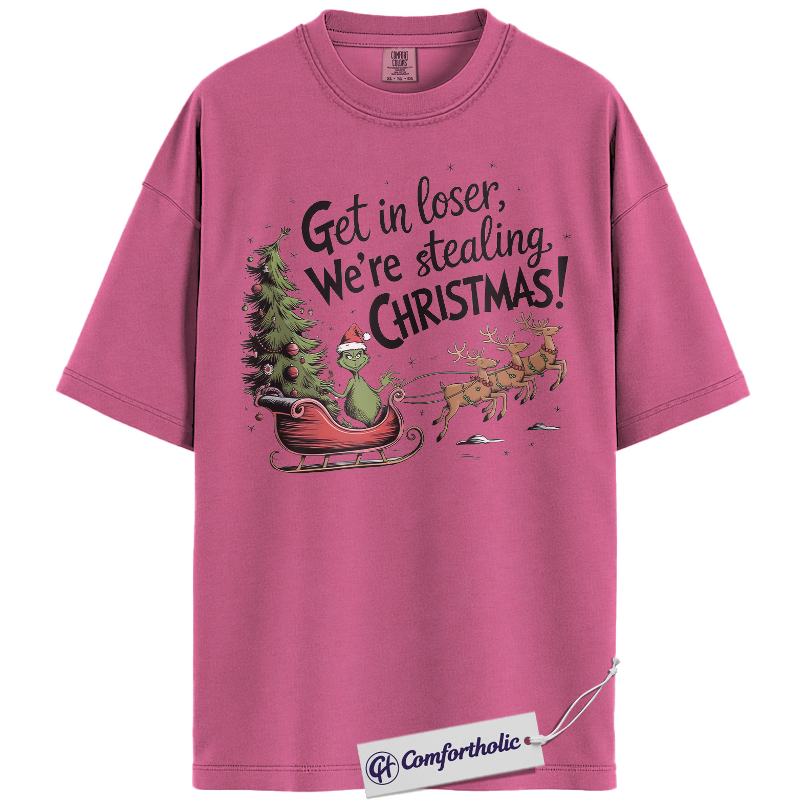 The Grinch Shirt, Christmas T-Shirt, Animated Graphic Tee, Christmas Comfort Colors Shirt - Image 15