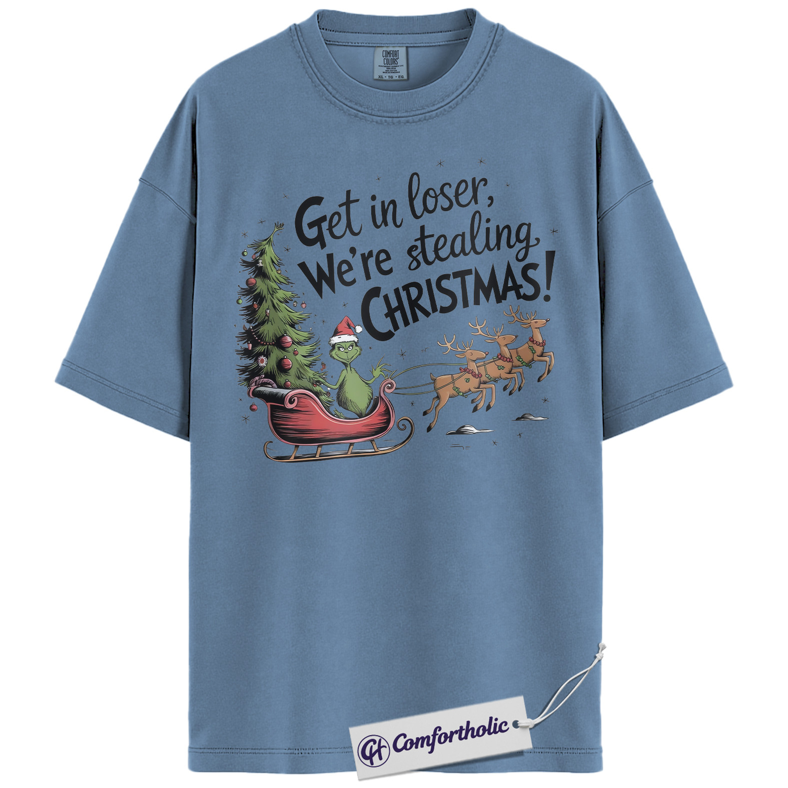 The Grinch Shirt, Christmas T-Shirt, Animated Graphic Tee, Christmas Comfort Colors Shirt - Image 16