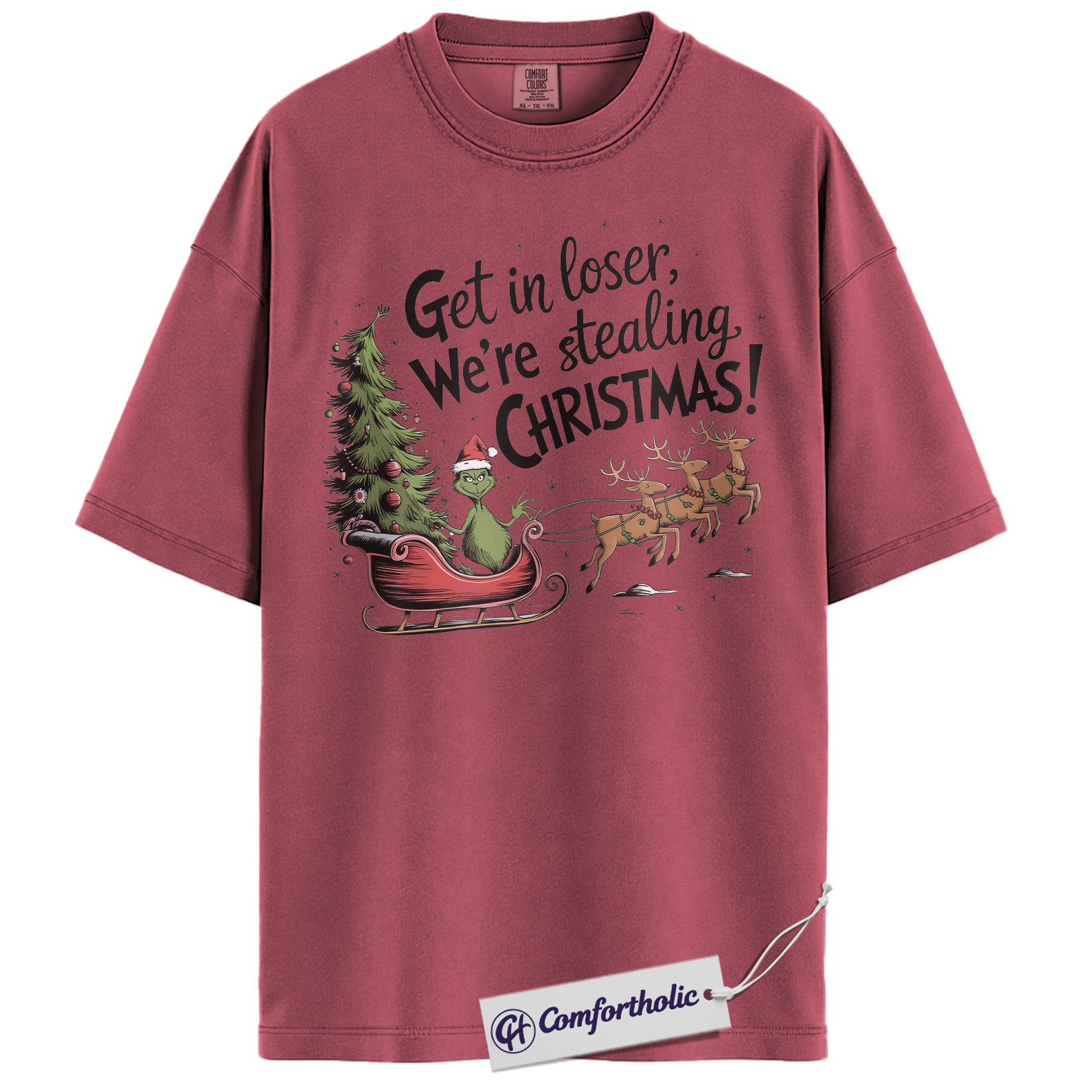 The Grinch Shirt, Christmas T-Shirt, Animated Graphic Tee, Christmas Comfort Colors Shirt - Image 17