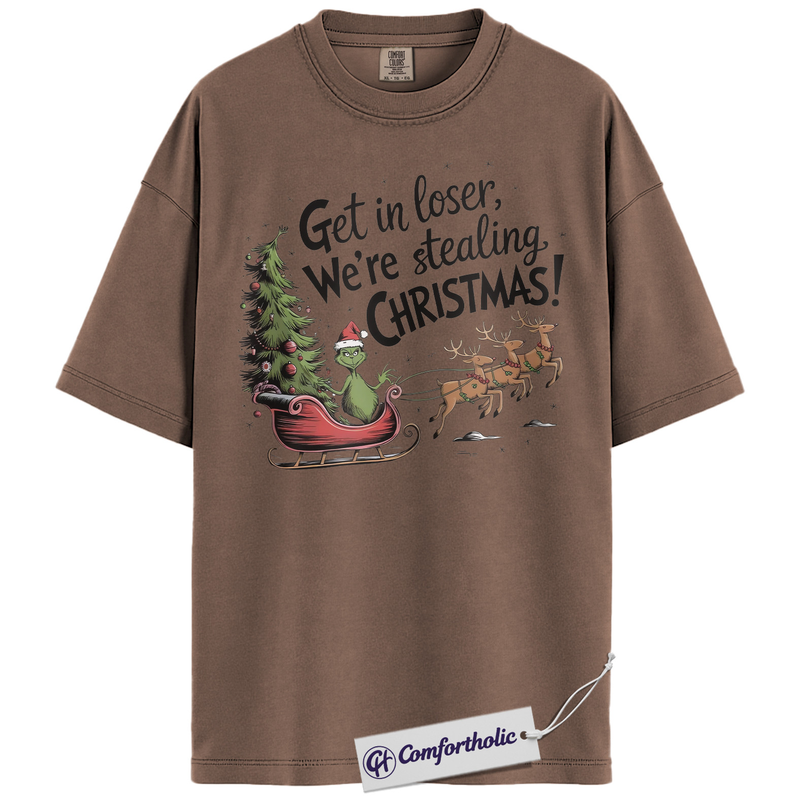 The Grinch Shirt, Christmas T-Shirt, Animated Graphic Tee, Christmas Comfort Colors Shirt - Image 18