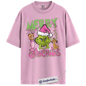 The Grinch Shirt, Christmas T-Shirt, Animated Graphic Tee, Christmas Comfort Colors Shirt