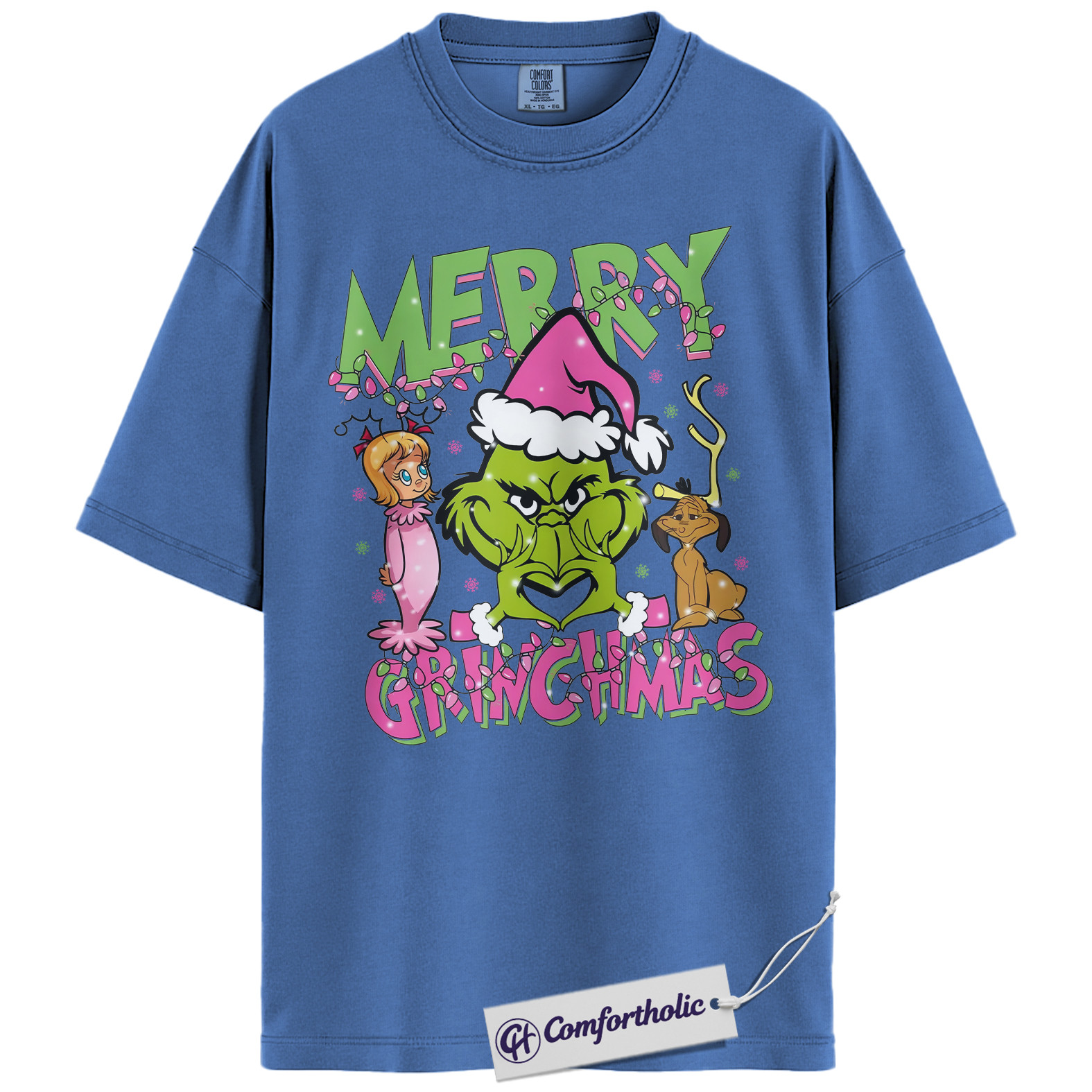 The Grinch Shirt, Christmas T-Shirt, Animated Graphic Tee, Christmas Comfort Colors Shirt - Image 12