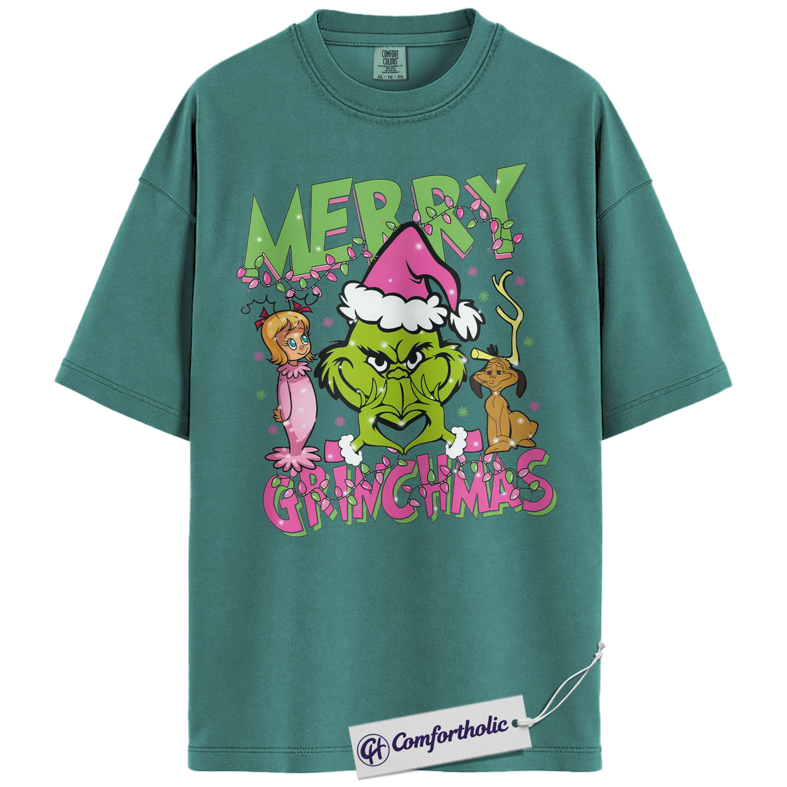 The Grinch Shirt, Christmas T-Shirt, Animated Graphic Tee, Christmas Comfort Colors Shirt - Image 13