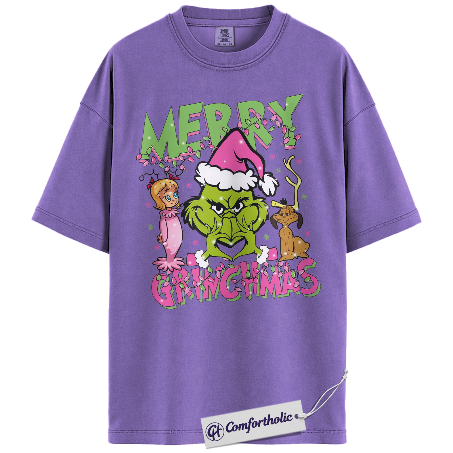 The Grinch Shirt, Christmas T-Shirt, Animated Graphic Tee, Christmas Comfort Colors Shirt - Image 20