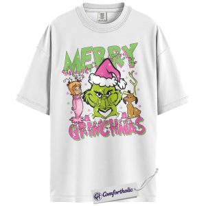 Alternative view of The Grinch Shirt, Christmas T-Shirt, Animated Graphic Tee, Christmas Comfort Colors Shirt