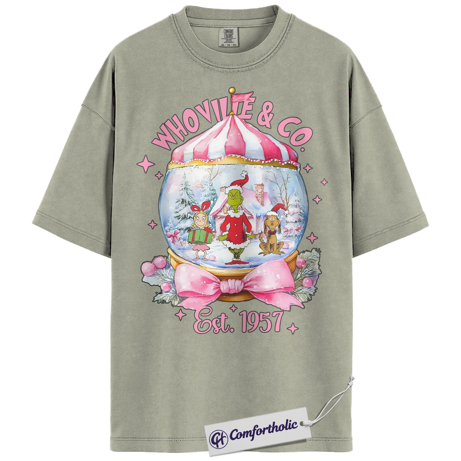 The Grinch Shirt, Christmas T-Shirt, Animated Graphic Tee, Christmas Comfort Colors Shirt - Image 7