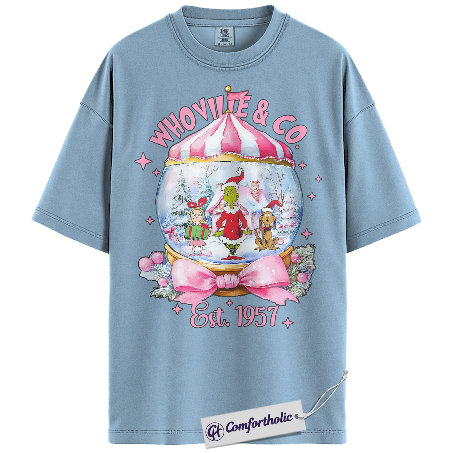 The Grinch Shirt, Christmas T-Shirt, Animated Graphic Tee, Christmas Comfort Colors Shirt - Image 14