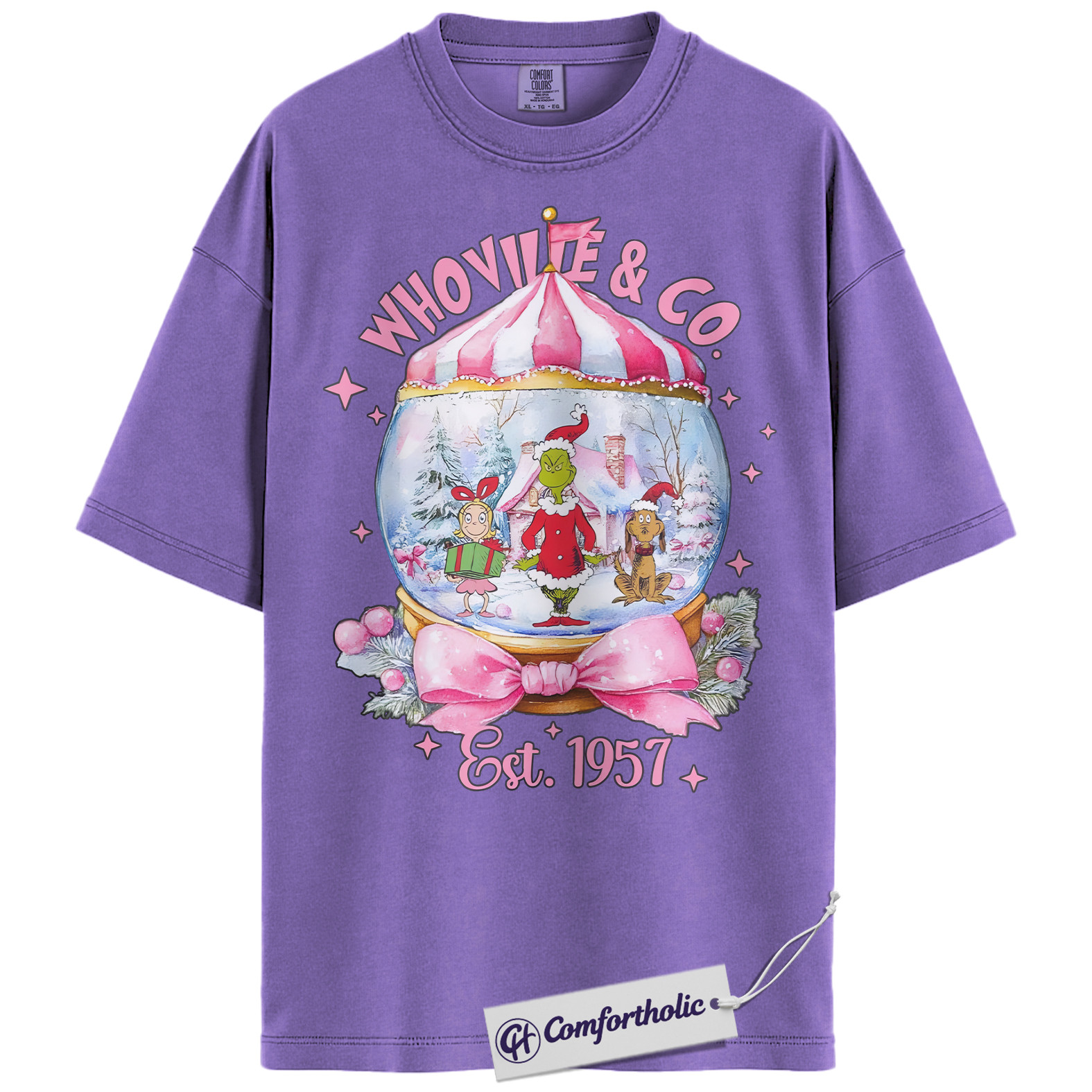 The Grinch Shirt, Christmas T-Shirt, Animated Graphic Tee, Christmas Comfort Colors Shirt - Image 20