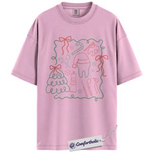 Christmas Dentist Shirt, Cute Tooth Santa T-Shirt, Dental Hygienist Holiday Graphic Tee, Funny Dental Assistant Gift, Christmas Comfort Colors Shirt