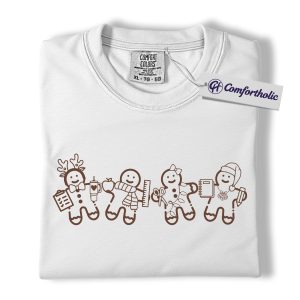 Alternative view of Christmas Gingerbread Teacher Shirt, Cute Holiday Classroom T-Shirt, Funny Gingerbread People Graphic Tee, Festive Gift for Educators, Christmas Comfort Colors Shirt