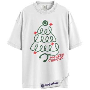 Alternative view of Christmas Nurse Shirt, Stethoscope Tree Merry Christmas T-Shirt, Cute Medical Worker Holiday Graphic Tee, Festive Gift for Healthcare Professionals, Christmas Comfort Colors Shirt