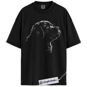Black Labrador Dog Shirt, Realistic Line Art T-Shirt, Minimalist Pet Lover Graphic Tee, Gift for Dog Owners, Comfort Colors Shirt