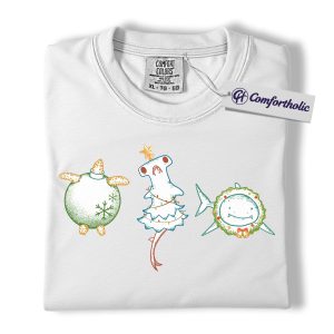 Alternative view of Christmas Sea Animal Shirt, Cute Turtle Hammerhead & Shark T-Shirt, Funny Ocean Lover Holiday Graphic Tee, Coastal Gift for Beach Lovers, Christmas Comfort Colors Shirt