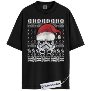 Stormtrooper Shirt, Christmas T-Shirt, Star Wars Graphic Tee, Christmas Comfort Colors Shirt