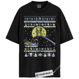 The Nightmare Before Christmas Shirt, Christmas T-Shirt, Animated Graphic Tee, Christmas Comfort Colors Shirt