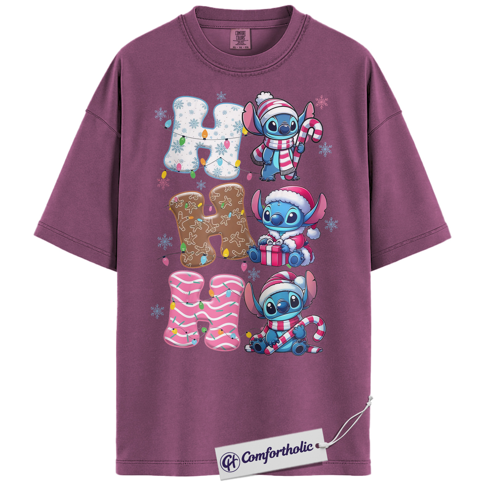 Lilo and Stitch Shirt, Disney Christmas T-Shirt, Animated Graphic Tee, Christmas Comfort Colors Shirt - Image 12