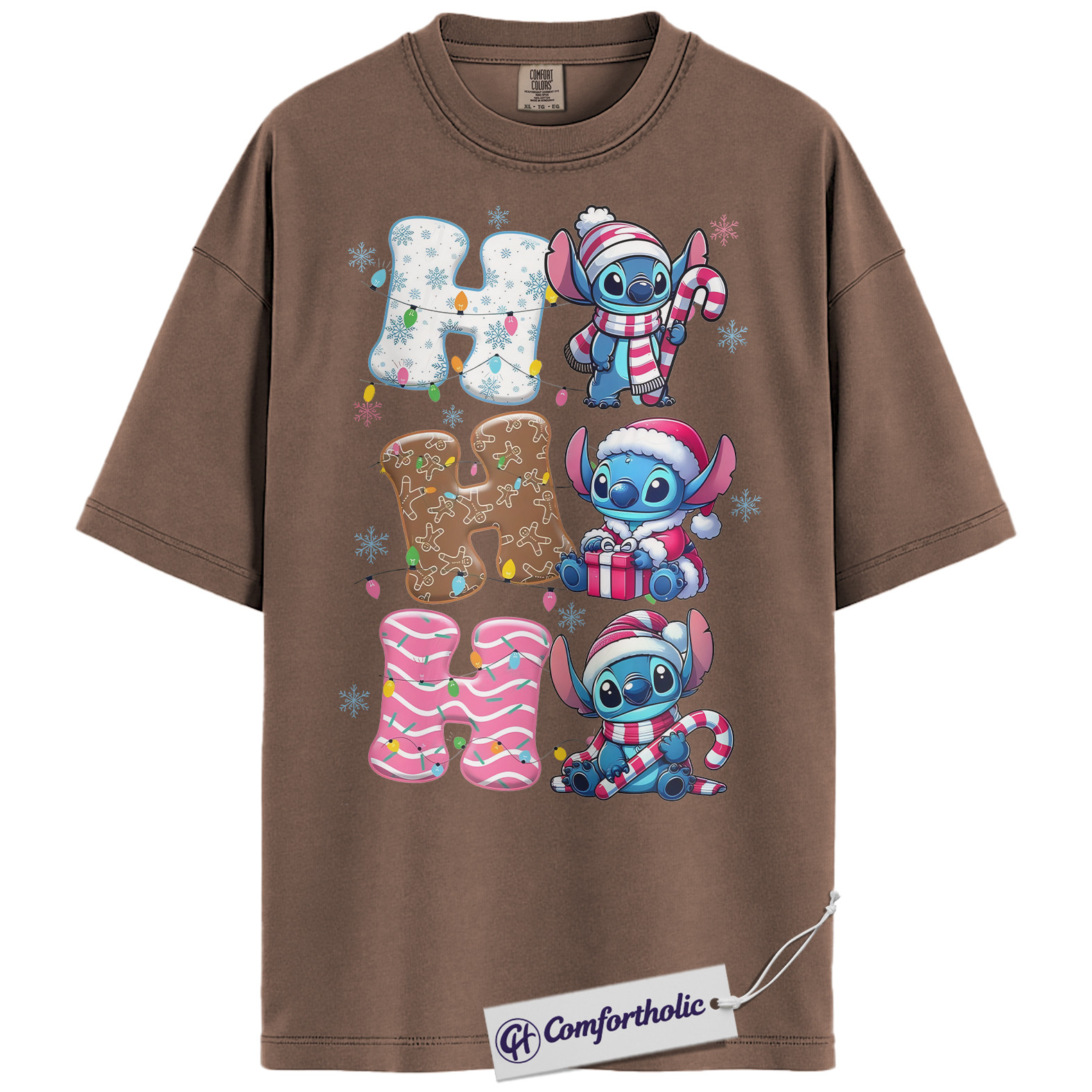 Lilo and Stitch Shirt, Disney Christmas T-Shirt, Animated Graphic Tee, Christmas Comfort Colors Shirt - Image 15