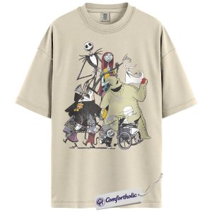 The Nightmare Before Christmas Shirt, Christmas & Halloween T-Shirt, Animated Graphic Tee, Comfort Colors Shirt