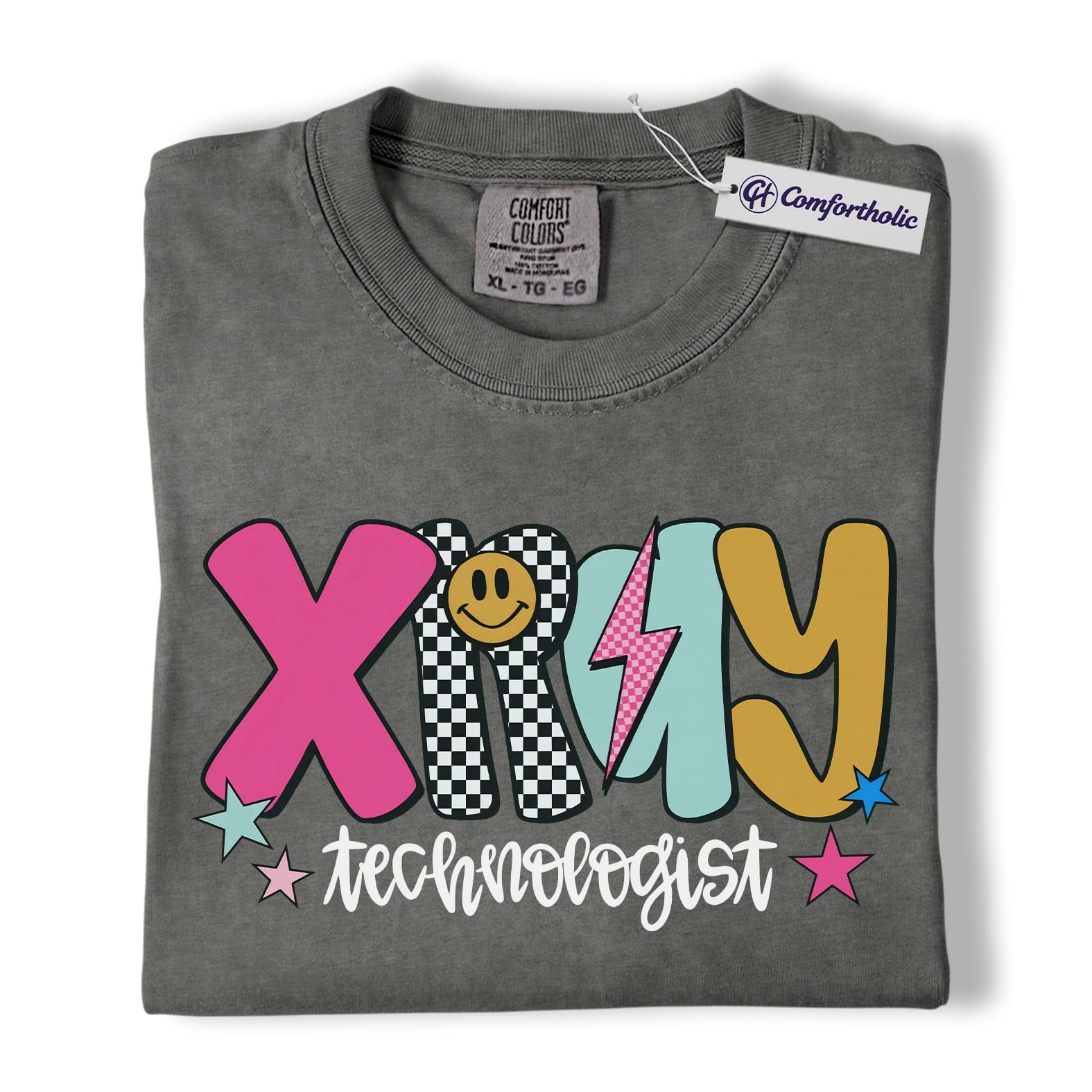 X-Ray Technologist Shirt, Retro Radiology Tech T-Shirt, Colorful Medical Worker Graphic Tee, Groovy Gift for X-Ray Technologists, Comfort Colors Shirt