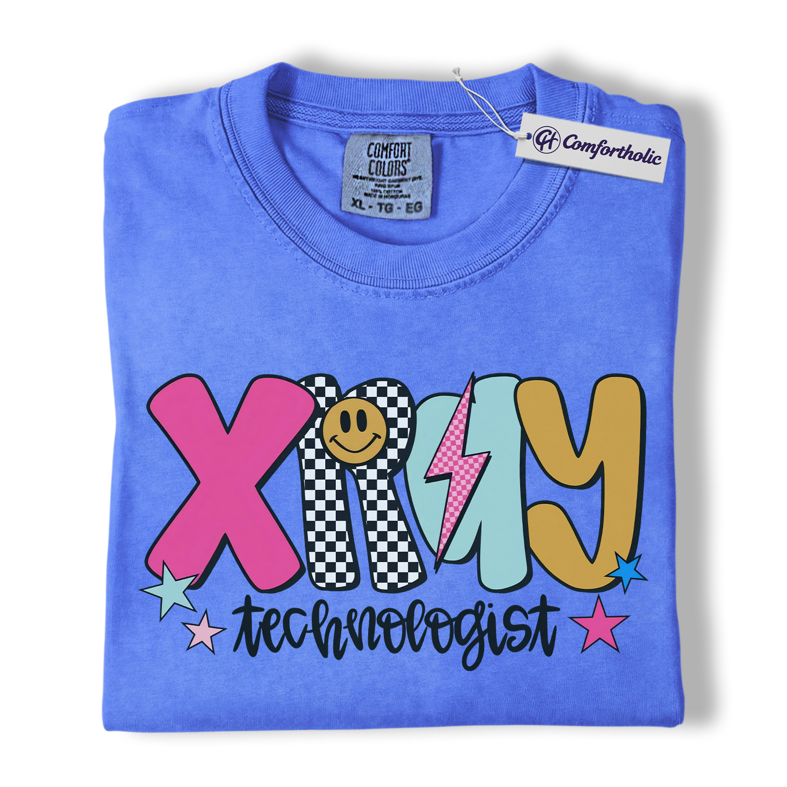 X-Ray Technologist Shirt, Retro Radiology Tech T-Shirt, Colorful Medical Worker Graphic Tee, Groovy Gift for X-Ray Technologists, Comfort Colors Shirt - Image 12