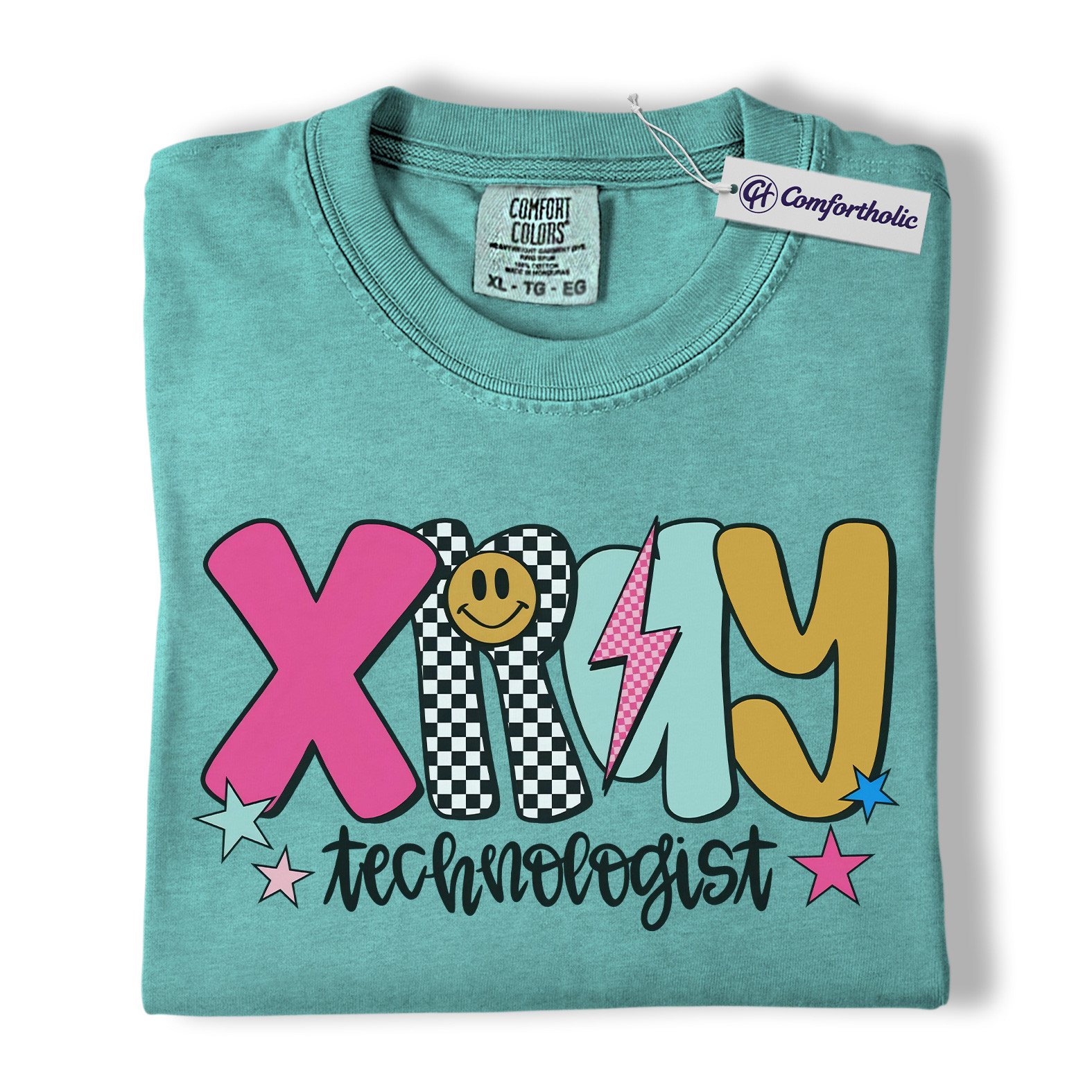 X-Ray Technologist Shirt, Retro Radiology Tech T-Shirt, Colorful Medical Worker Graphic Tee, Groovy Gift for X-Ray Technologists, Comfort Colors Shirt - Image 13