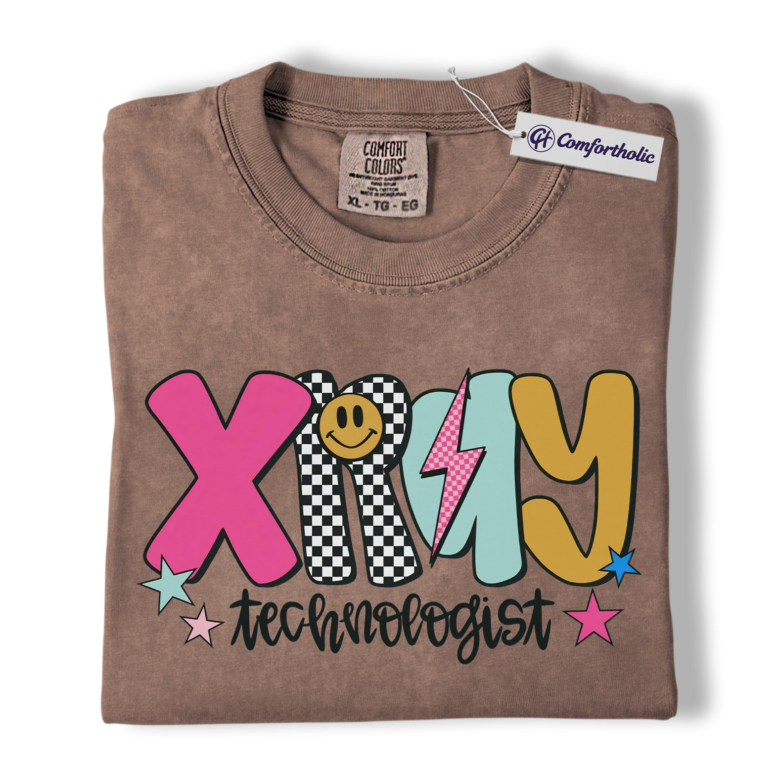 X-Ray Technologist Shirt, Retro Radiology Tech T-Shirt, Colorful Medical Worker Graphic Tee, Groovy Gift for X-Ray Technologists, Comfort Colors Shirt - Image 19