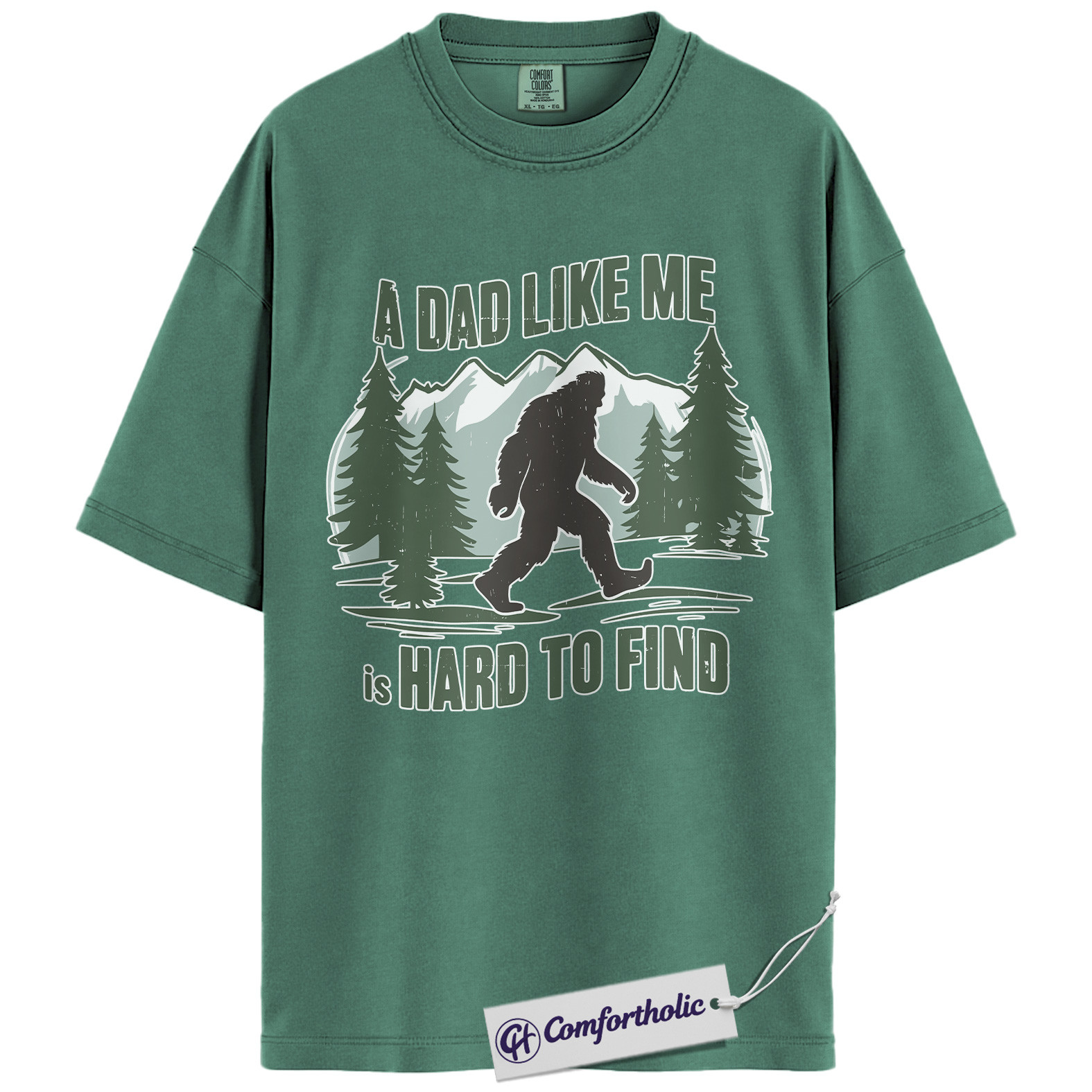A Dad Like Me Is Hard to Find Shirt, Funny Bigfoot Father’s Day T-Shirt, Sasquatch Outdoor Graphic Tee, Gift for Outdoorsy Dads, Comfort Colors Shirt - Image 10